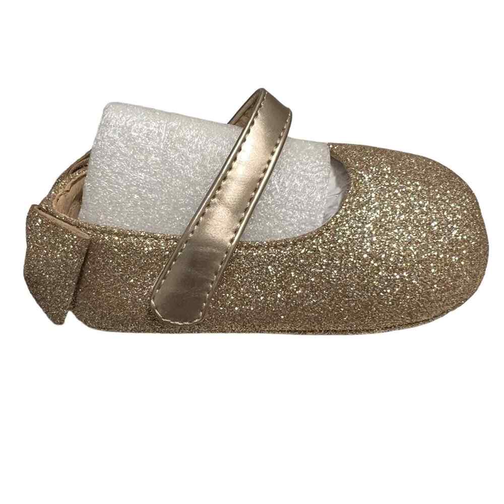 Felix & Flora Gold Sparkle Baby Shoes Size 18-24 Mo NWT - Picture 2 of 11